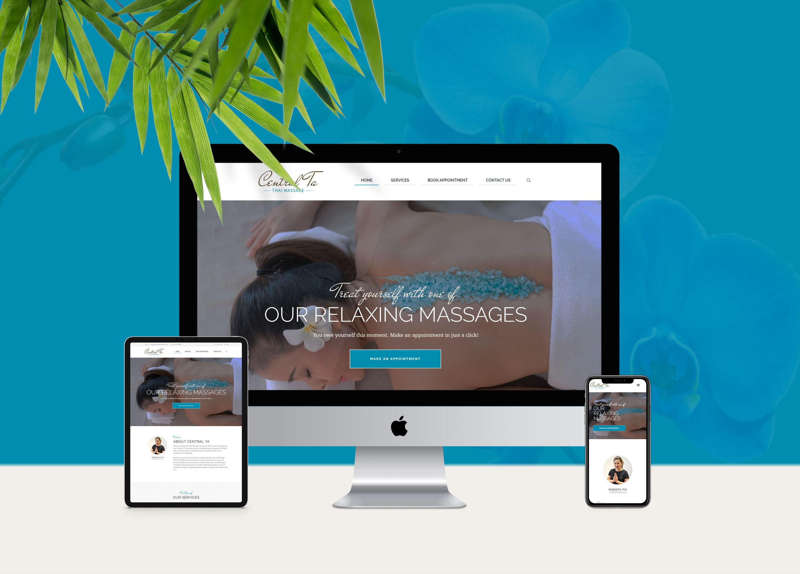 Central Ta Thai Massage Web Design Mock-up