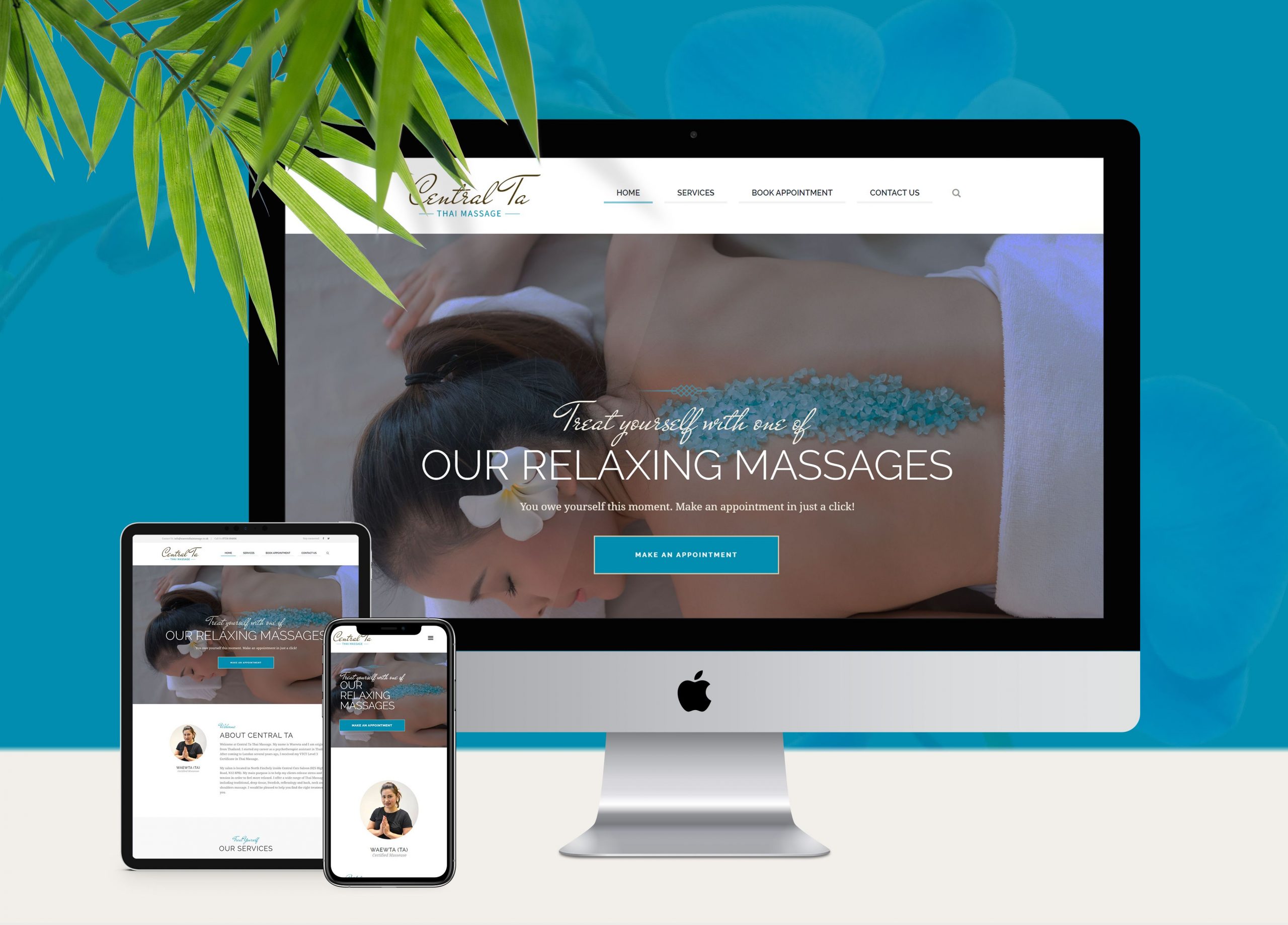 Central Ta Thai Massage Web Design Mock-up