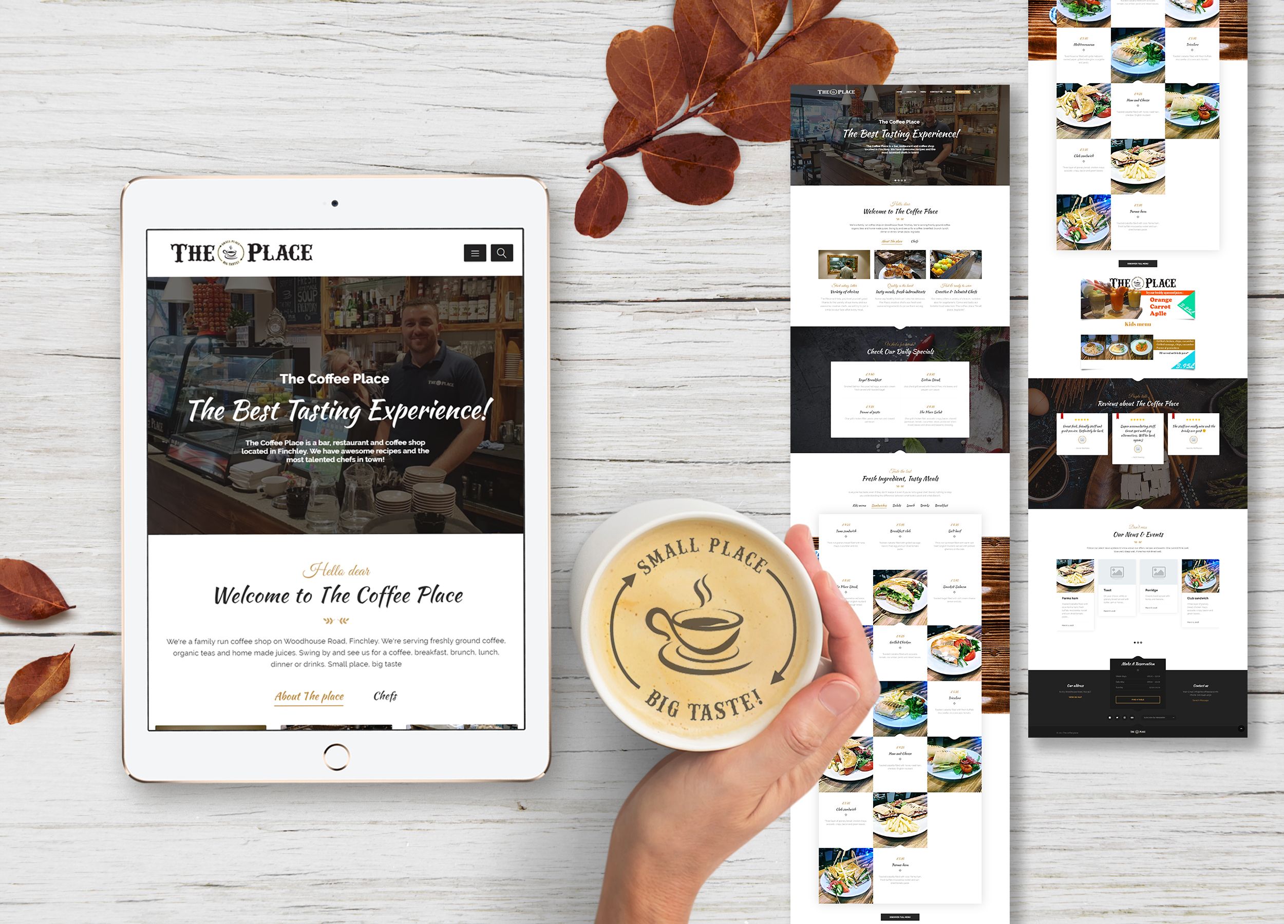 The Coffee Place Webdesign Mockup